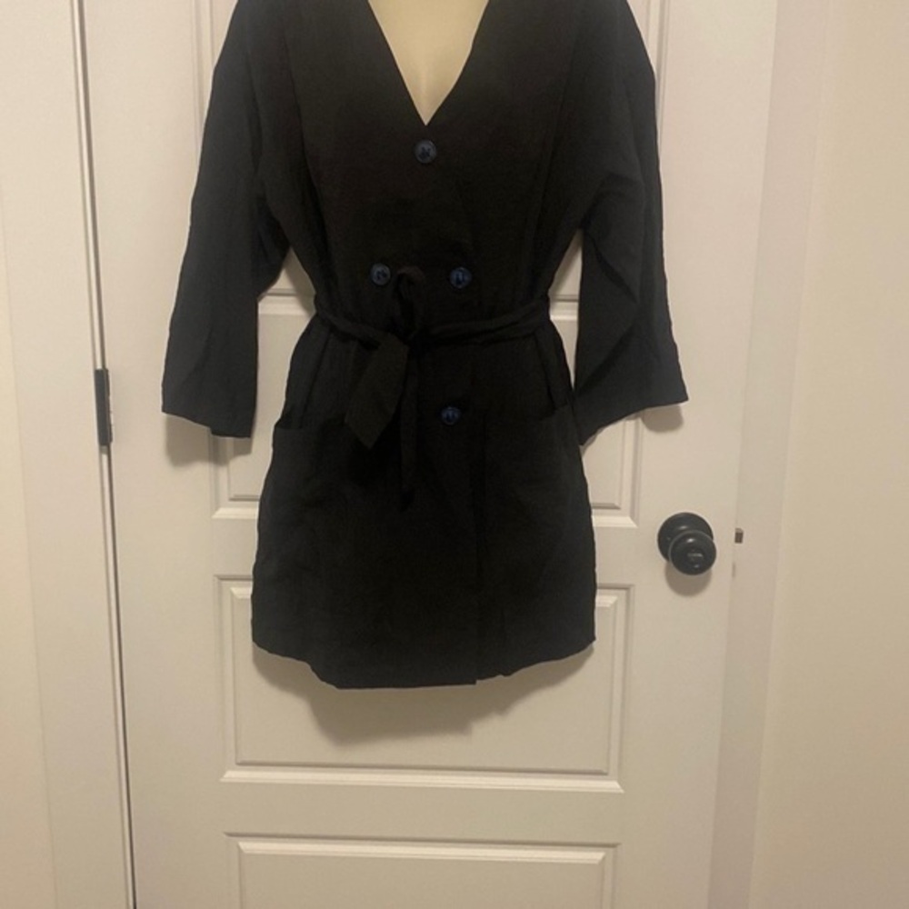 Bimba Y Lola short double breasted belted trench SMALL